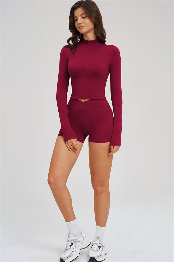 The Sizzle Zip Jacket Shorts 2-Piece Set